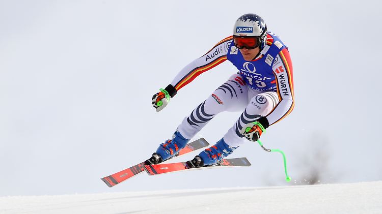 Thomas Dreßen vor seinem schweren Sturz beim Super-G-Weltcup.