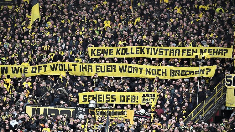 "Keine Kollektivstrafen mehr? Wie oft wollt ihr euer Wort noch brechen?" fragen die BVB-Fans den DFB.