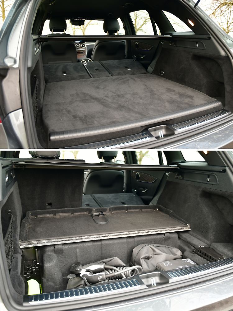 Der Kofferraum fasst maximal 1445 Liter. Unter dem doppelten Ladeboden lassen sich die Ladekabel verstauen.