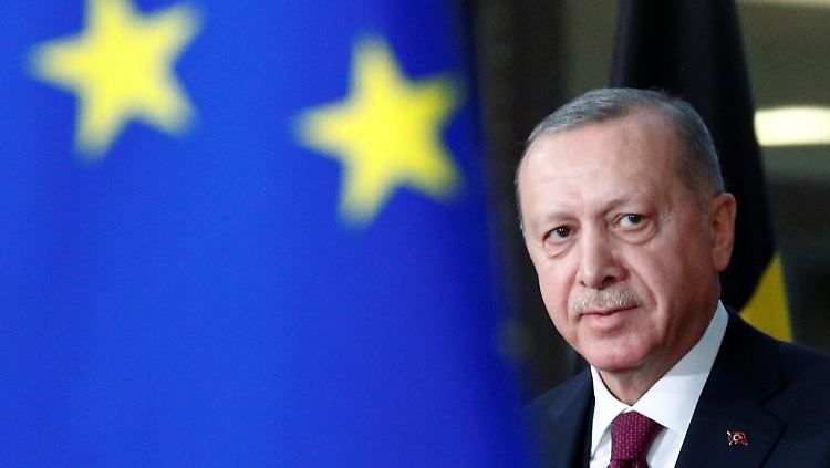 "So Gott will" werde er die Beziehungen zur EU verstärken: Der türkische Präsident Erdogan in Brüssel.
