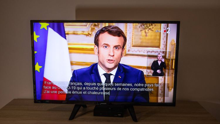 Mit einer Fernsehansprache wendet sich Präsident Macron an die Nation.