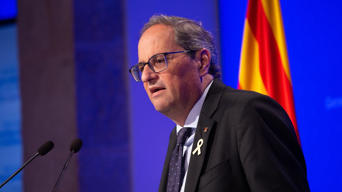 Katalanischer Separatistenführer Torra begibt sich in Quarantäne.