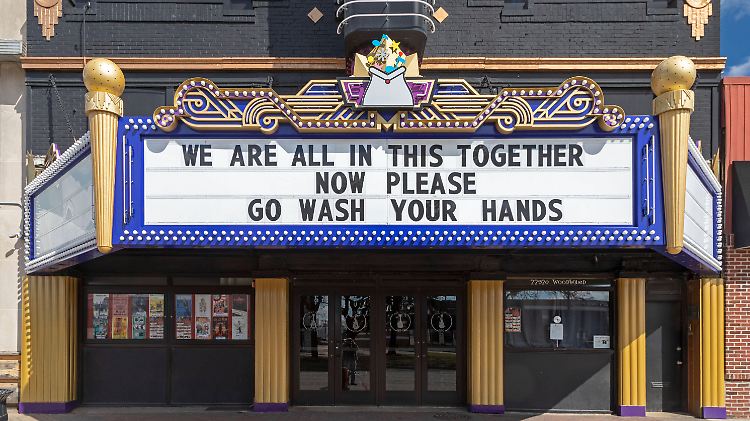 Ein Theater in Michigan. Kultureinrichtungen haben in zahlreichen Ländern geschlossen.