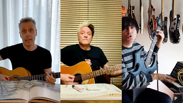 Allein und doch irgendwie zusammen: Die Ärzte alias Farin Urlaub, Bela B und Rod Gonzalez.