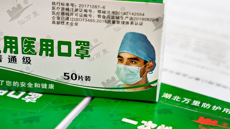 Fast alle Schutzmasken kommen aus China.