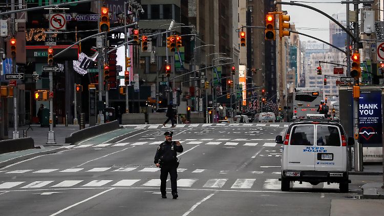 Leere Straßen in New York: Die Metropole ist das Coronavirus-Epizentrum der USA.