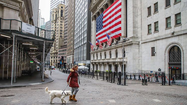 Auch an der Wall Street in New York ist derzeit nicht viel los.