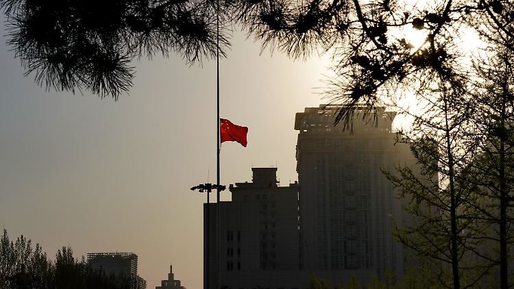 Die Fahnen in China wehten auf halbmast.