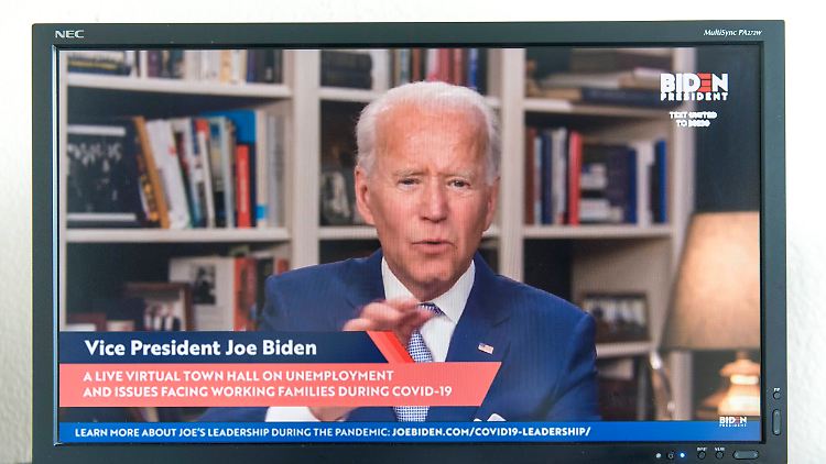 Joe Biden muss seinen Wahlkampf derzeit vor allem virtuell führen. Auf die Nominierung der Demokraten zum Präsidentschaftskanidaten darf er sich dennoch freuen.