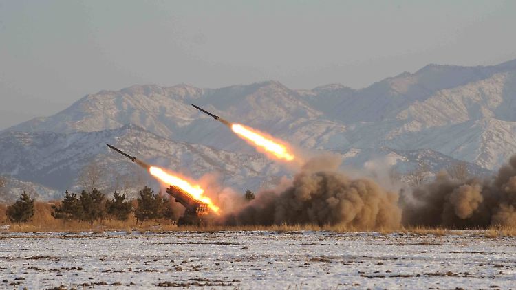 Bei einer Militärübung feuerte die nordkoreanische Armee vor Jahren diese Raketen ab.
