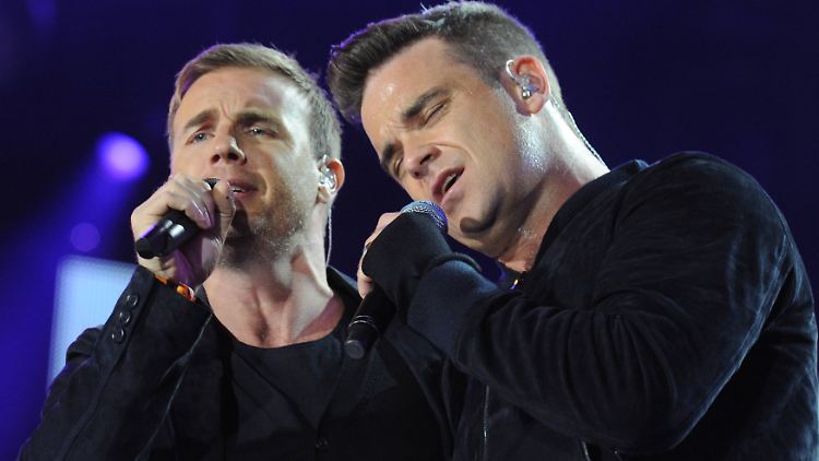 Und sie mögen sich doch ...: Gary Barlow (l.) und Robbie Williams.