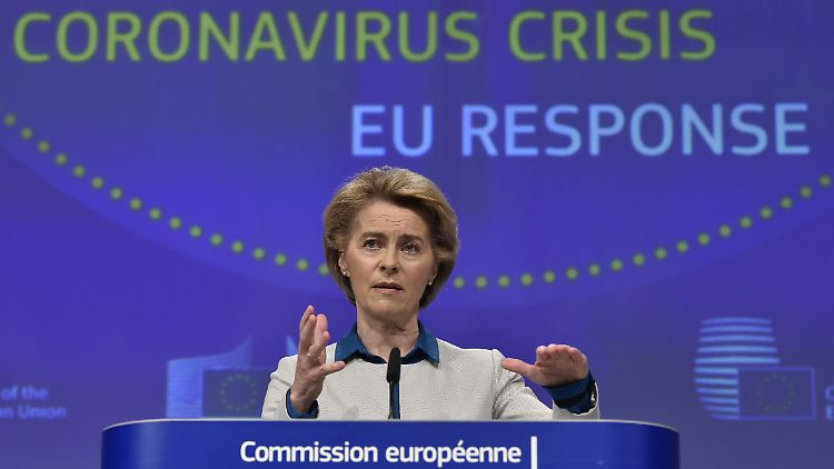 Von der Leyen fordert eine  koordinierte Rücknahme der Notfallmaßnahmen.