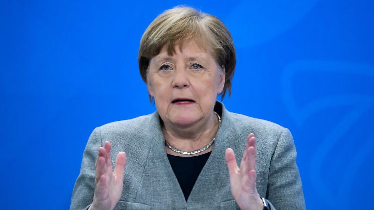 Merkel stellte die Ergebnisse der Gespräche von Bund und Ländern vor.