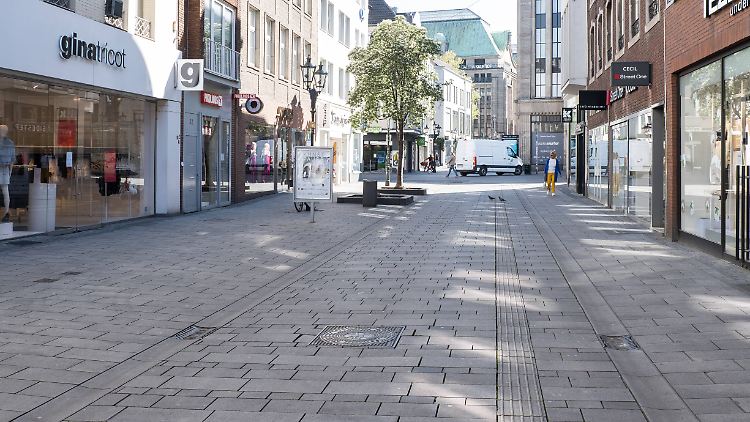 Kaum Kunden in den deutschen Innenstädten.