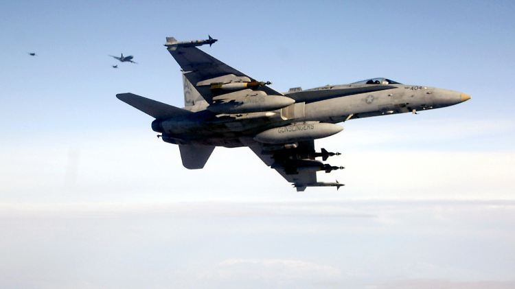 Eine F-18-Maschine der amerikanischen Streitkräfte.