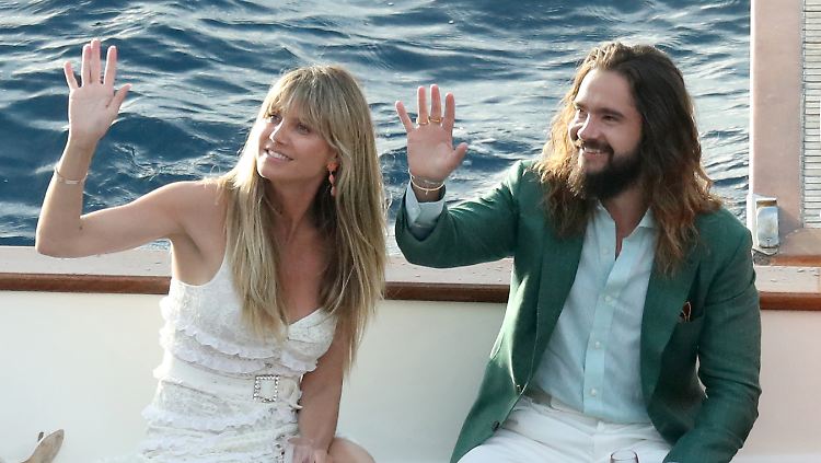 Klum und Kaulitz heirateten auf einem Segelschiff.