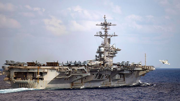 Die "Theodore Roosevelt" im März, kurz vor dem Coronavirus-Ausbruch.