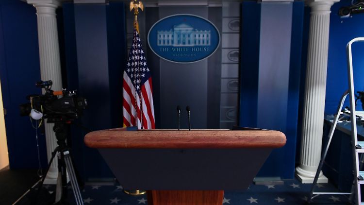 Trumps tägliches Corona-Briefing fiel am Samstag aus. Ob es noch mal stattfindet, ist offen.