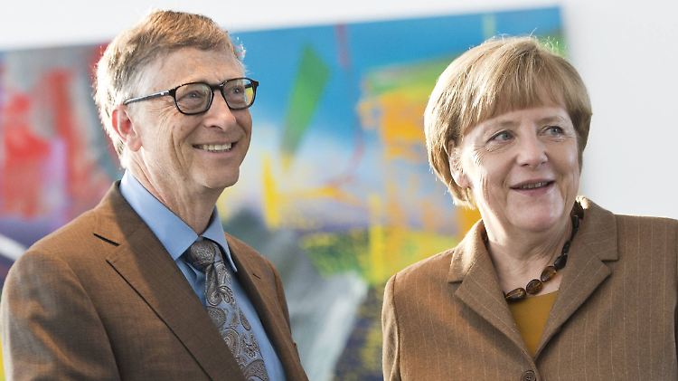 2014 war Bill Gates zu Gast im Kanzleramt.
