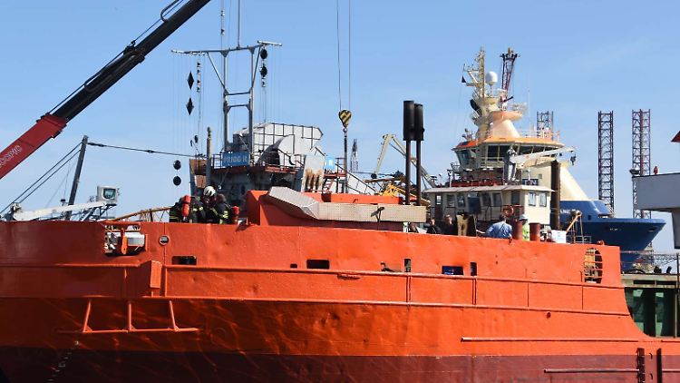 Auf diesem in Grenaa liegenden Schiff ereignete sich das Unglück.