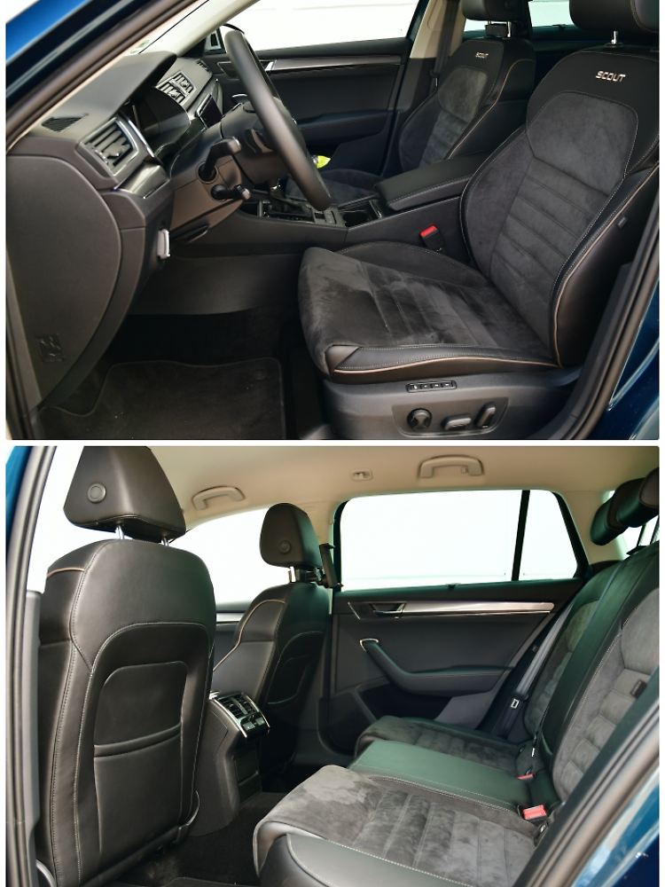 Den besten und vor allem den meisten Platz haben Reisende im Skoda Superb Scout in der zweiten Reihe.