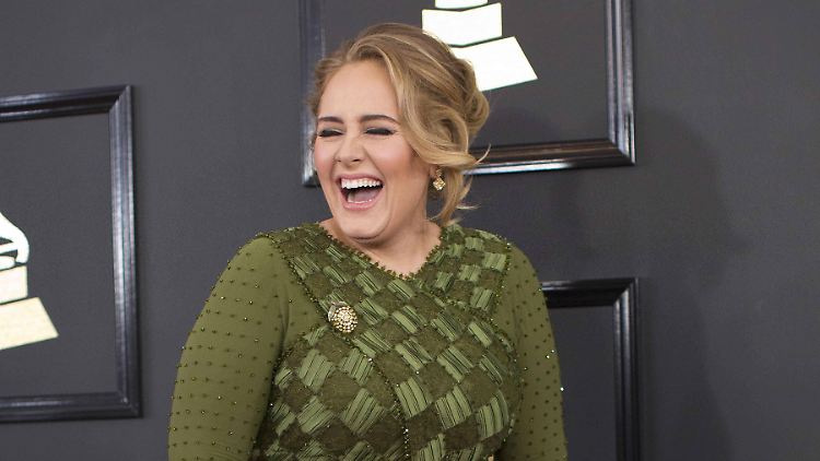 Auch mit 45 Kilo mehr war Adele eine Frohnatur.