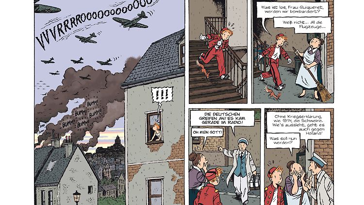 Mai 1940: Die deutsche Wehrmacht überfällt Belgien, Brüssel wird bombardiert. Mittendrin: Spirou.