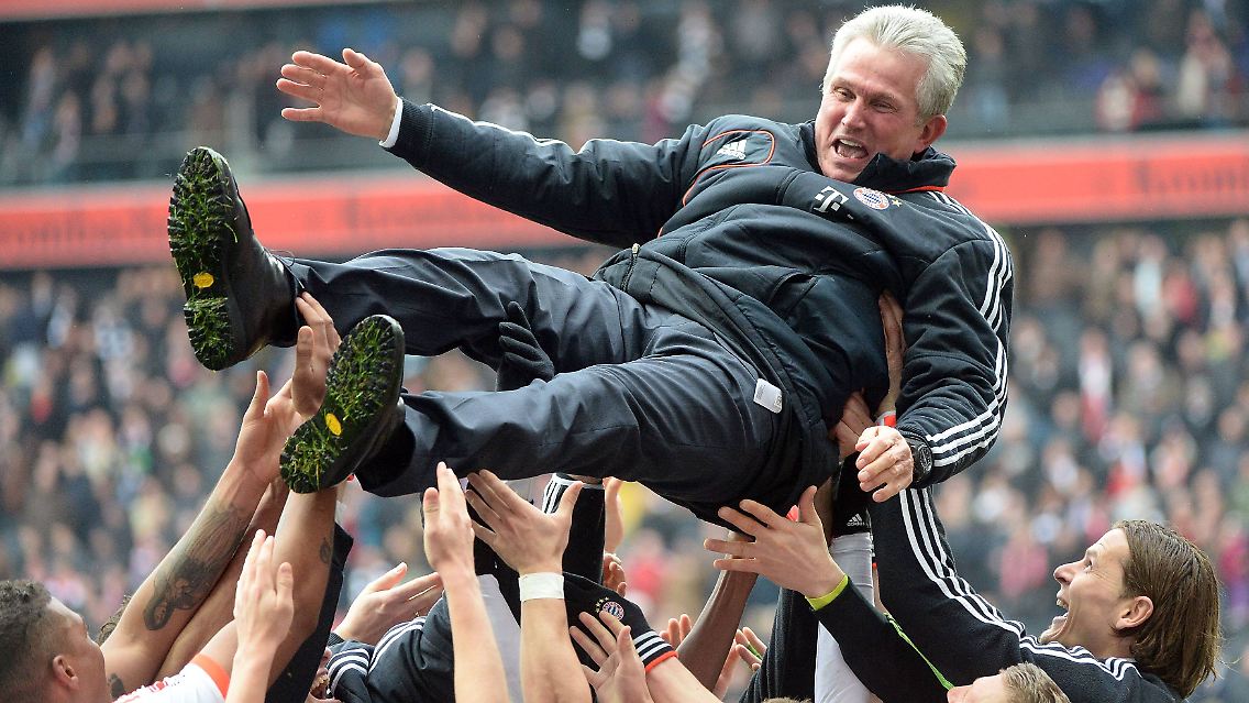 Bei so kühlem Wetter bin ich noch nie Deutscher Meister geworden! (im Frühjahr 2013 als Bayern-Trainer)