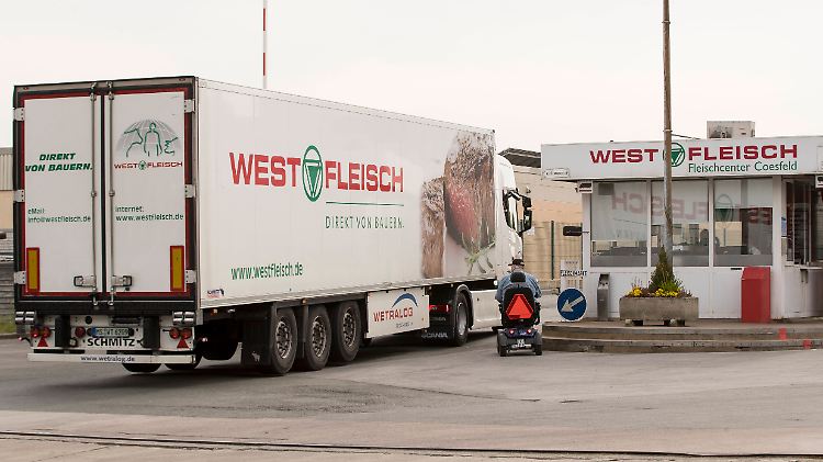 Das Coronavirus hatte sich in dem fleischverarbeitenden Betrieb Westfleisch in Coesfeld ausgebreitet.