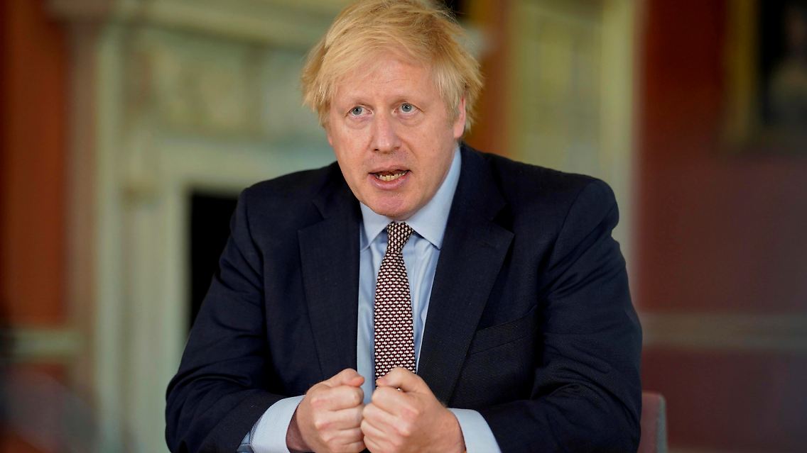 Boris Johnson während seiner Ansprache an die Briten.