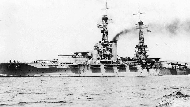 Die "USS Nevada" im Jahr 1944.