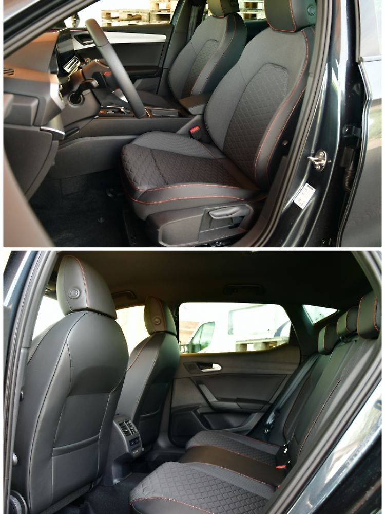 Die Sitze im Seat Leon FR lassen keine Wünsche offen und in der zweiten Reihe gibt's auch ausreichend Platz.