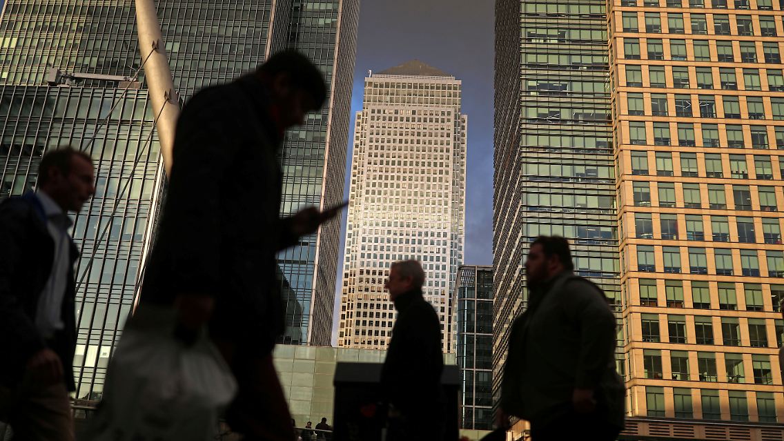 Londons Finanzdistrikt: Viele Bürotürme zu reinigen.
