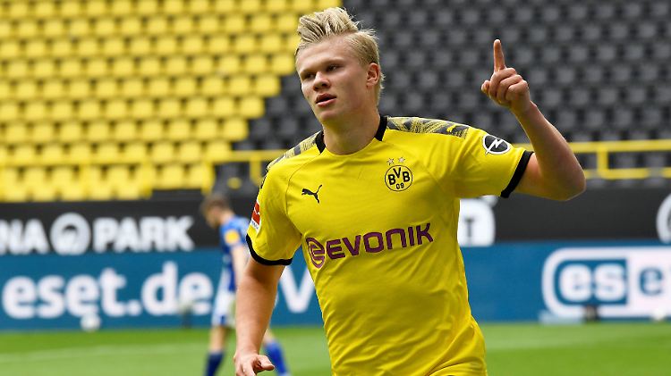 Erling Haaland markierte das erste Tor nach der Corona-Pause.
