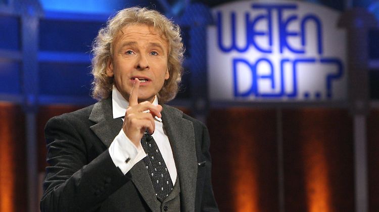 Thomas Gottschalk moderiert "Wetten, dass..?"-Show.