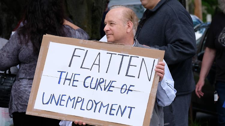 Der Arbeitsmarkt in den USA erlebt in der Corona-Krise einen historischen Einbruch.