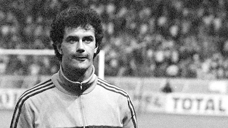 Strack nach dem EM-Aus gegen Spanien 1984.