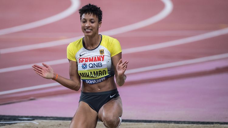 Mit 7,30 Metern gewann Mihambo 2019 die Weitsprung-Weltmeisterschaft in Doha.