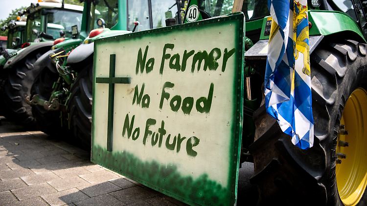 Haben unter Corona und der Dürre gleich doppelt zu leiden: Landwirte bei einer Demonstration vergangene Woche.