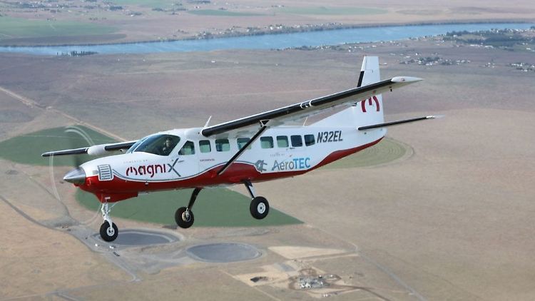Noch dreht die eCessna mit 14 Sitzplätzen und Elektroantrieb nur eine kleine Runde. 
