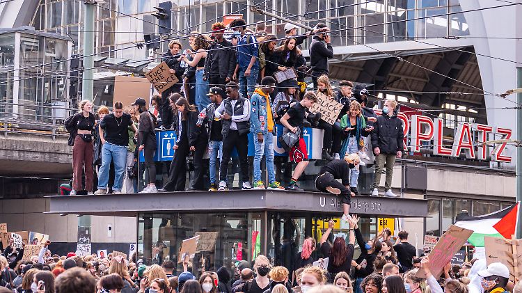 Platz war bei der Demo in Berlin Mangelware.