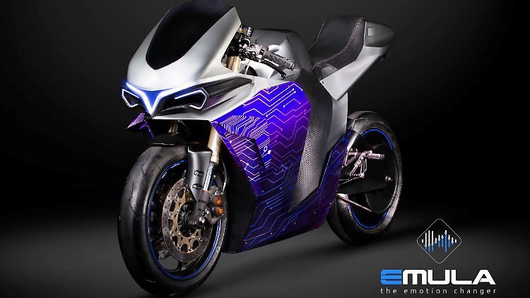 Die 2Electron Emula ist ein Motorrad, das sich auf Knopfdruck verändert.