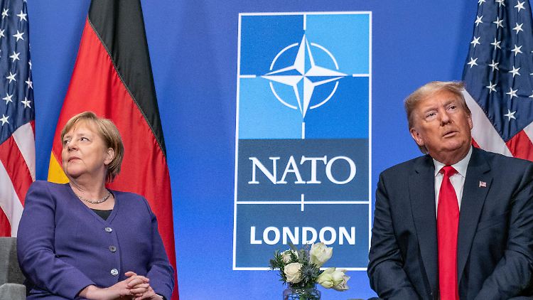 Verhärtete Fronten: Kanzlerin Merkel und Präsident Trump waren augenscheinlich schon beim Nato-Gipfel im Dezember 2019 nicht gut aufeinander zu sprechen.