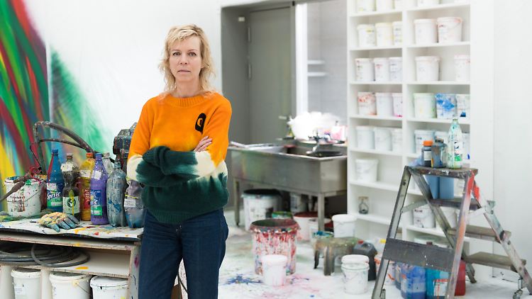 "Mein Ausgangspunkt ist klar bestimmt, aber der Fortlauf stellt immer neue Bedingungen", sagt Katharina Grosse.