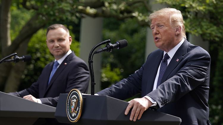 Erstmals seit Beginn der Corona-Pandemie empfing Trump wieder einen Staatschef im Weißen Haus.