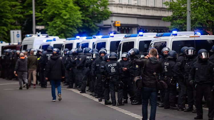 Bei Demonstrationen in Berlin immer dabei: die Bundespolizei.