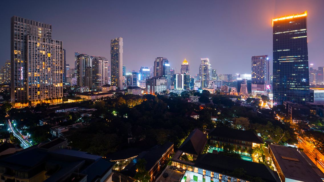 Blick auf Thailands Hauptstadt Bangkok.