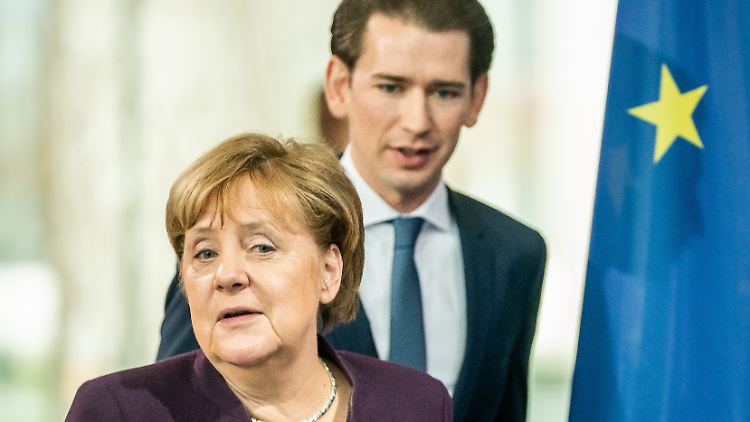 Kurz auf Staatsbesuch bei Merkel in Berlin im Februar. Danach begann die Corona-Pandemie. 