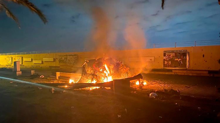 In diesem Auto saß der iranische General Soleimani, als es von einer US-Drohne getroffen wurde. Präsident Trump gab den Befehl dazu.