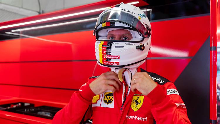 Zwar in Ferrari-Rot, aber wohl vor allem für sich selbst kämpfend: Sebastian Vettel.